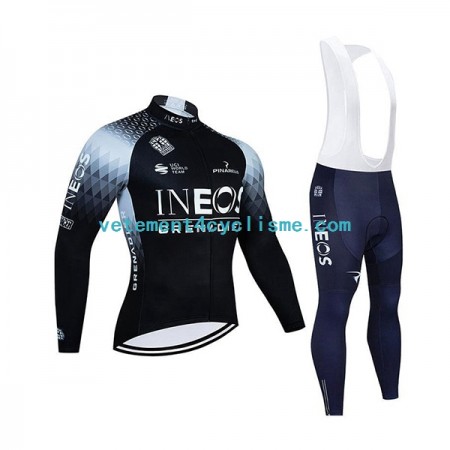 Homme Tenue Cycliste Manches Longues et Collant à Bretelles 2022 Ineos Grenadiers N003